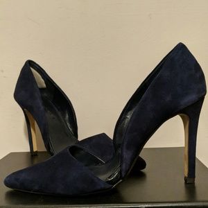 Navy Suede D'Orsay Pumps size 7.5-8